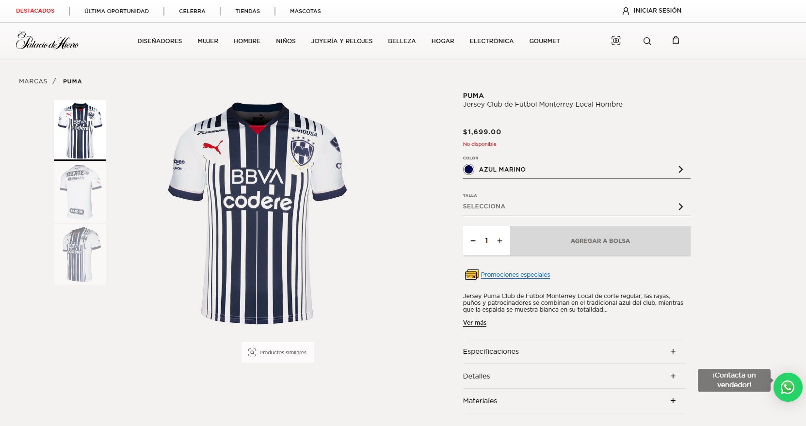 El uniforme de local de Rayados para el Apertura 2022